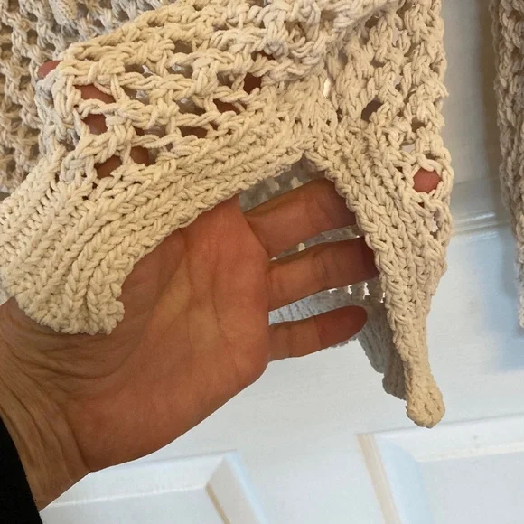 Open-Knit Hoodie Sweater in Cream by Artelier Nicole Miller - Picture 5 of 8